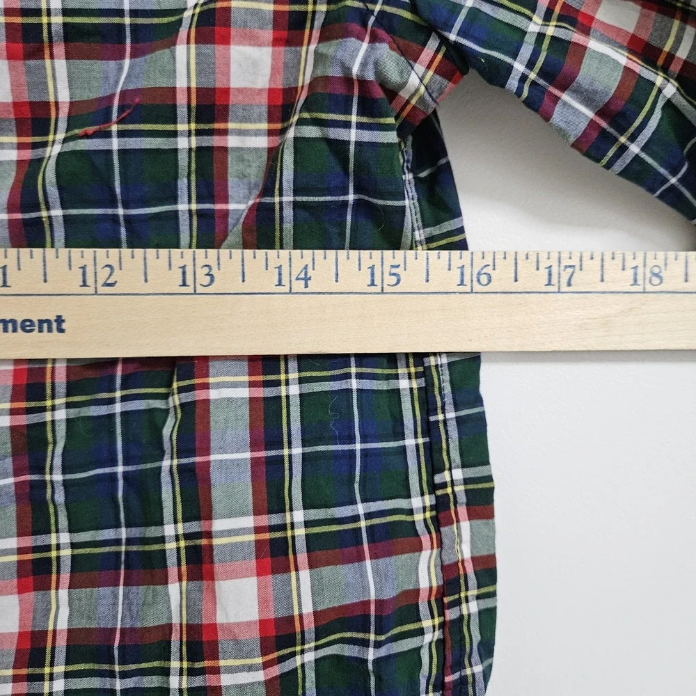 Ralph Lauren Shirt Boys‎ M 10-12 Plaid Natural Stretch Button Down Long Sleeve